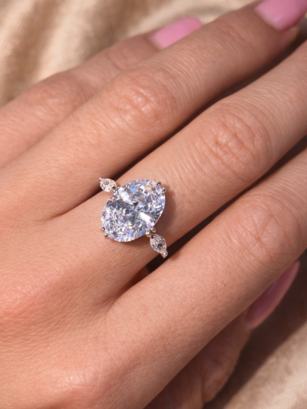 WOW! Oval Pear Cut Wedding Ring